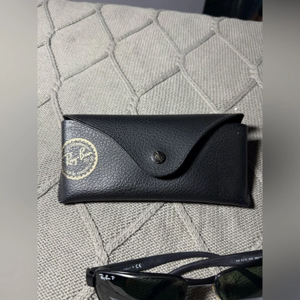 Vintage Ray-Ban Aviators Polarized Retro Men’s Sleek Black Green RB 3272 006 G15